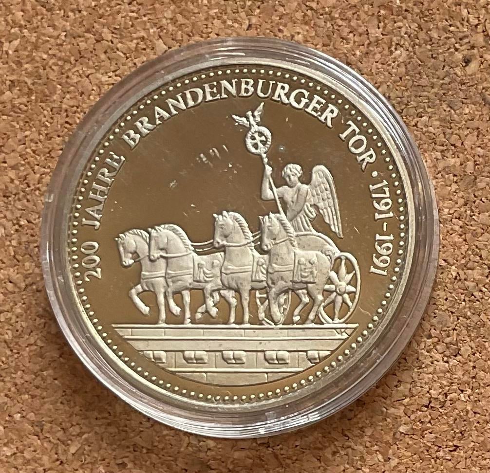 Penning - 200 Jaar Brandenburger Tor 1791-1991, Ophalen of Verzenden, Overige materialen, Buitenland