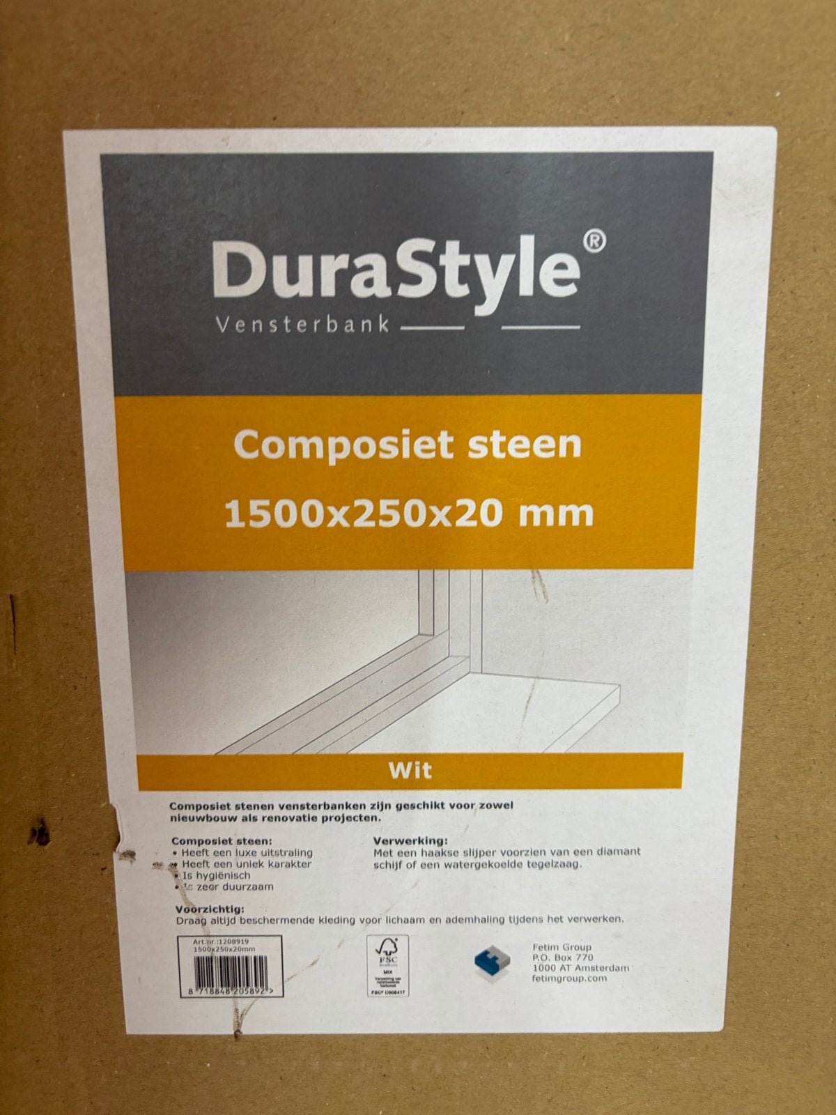 Durastyle composiet steen, vensterbank, dorpel, Ophalen