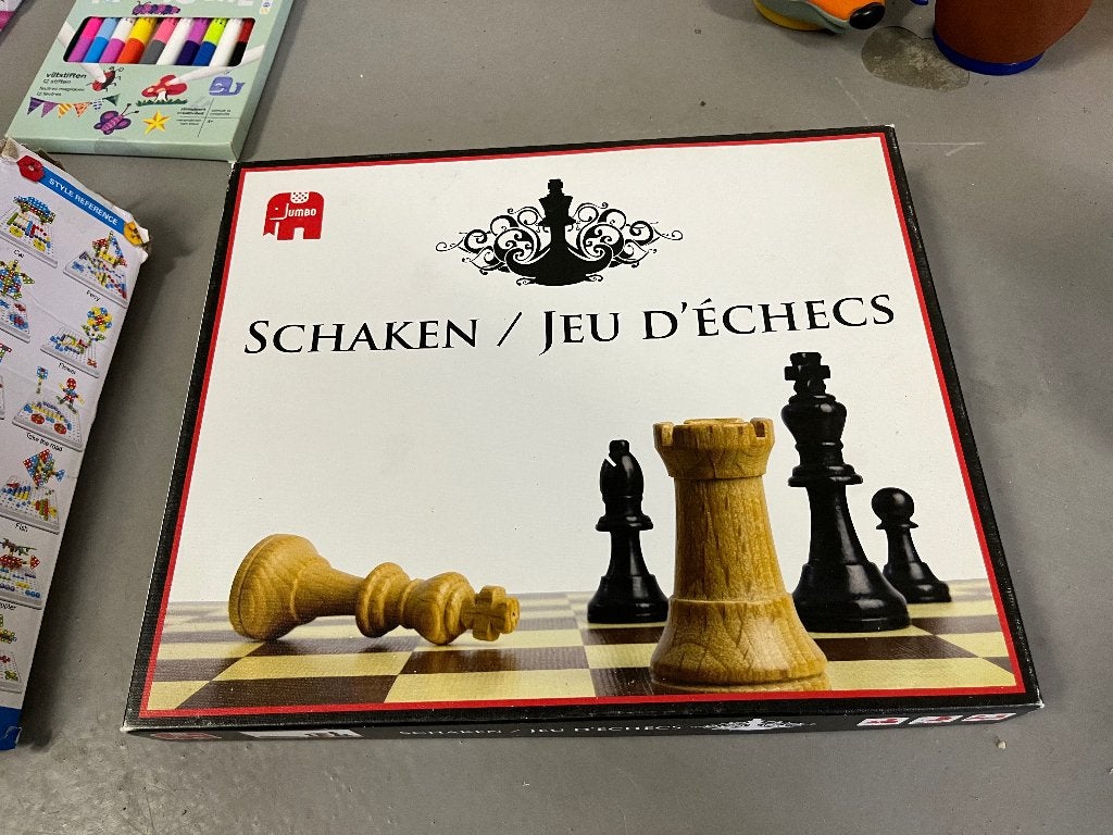 Schaakspel, Een of twee spelers, Ophalen, Zo goed als nieuw