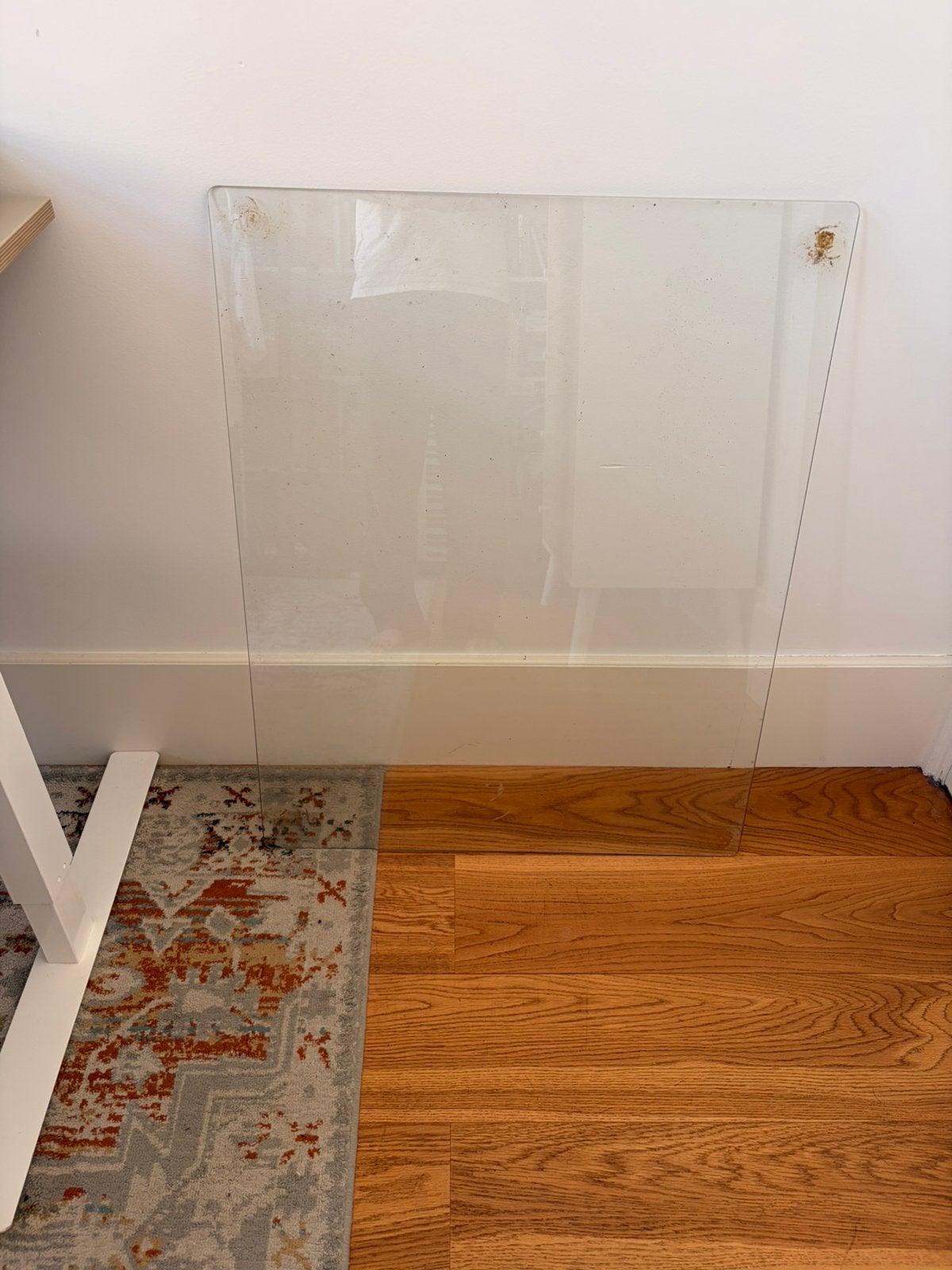Gratis af te halen: Glasplaat 70 cm x 87,5 cm, Ophalen, Zo goed als nieuw, 80 tot 120 cm, Glasplaat