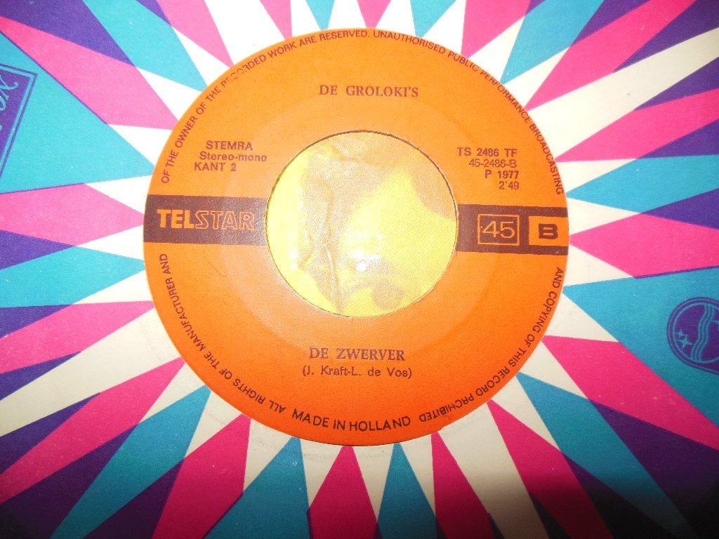 single groloki's telstar records 45rpm finsterwolde jukebox, Gebruikt, 7 inch, Ophalen of Verzenden, Overige typen