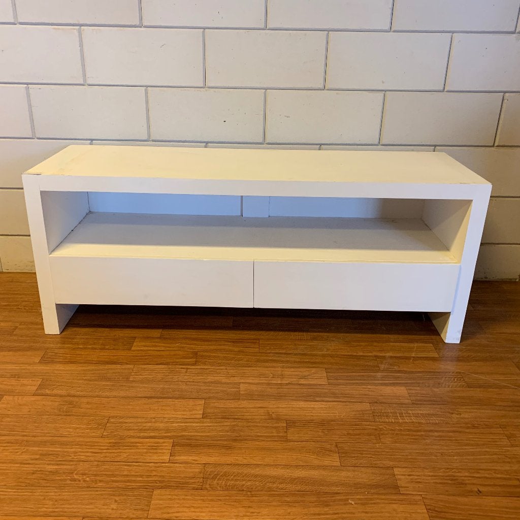 tv meubel - 140cm - white wash - greeploze lades - TTM Wonen, Ophalen, TTM Wonen, Meubels – (Perzische) Tapijten en Woonaccessoires