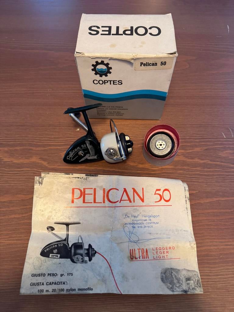 Coptes Pelican 50 molen in top staat., Watersport en Boten, Hengelsport | Algemeen, Ophalen of Verzenden, Zo goed als nieuw, Molen