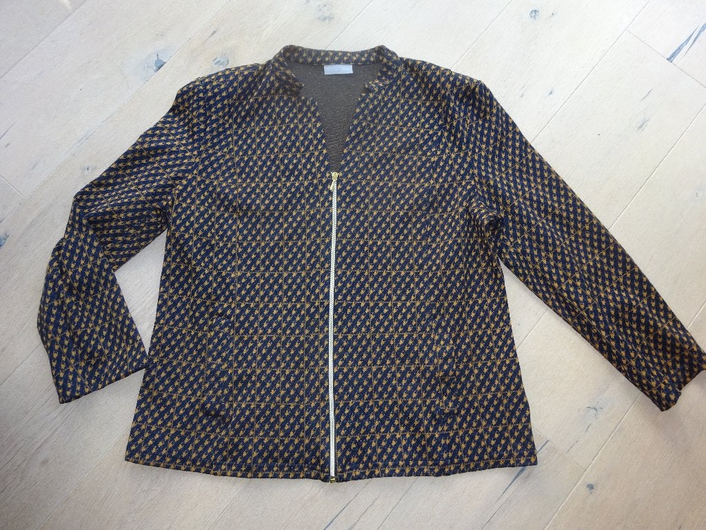 blauw bruin vest/jasje Setter maat 48, Kleding | Dames, Meerkleurig, Trui of Vest, Ophalen of Verzenden, Setter