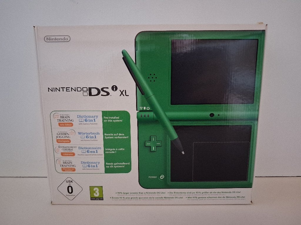 Nintendo DSi XL (CIB), Spelcomputers en Games, Dsi XL, Verzenden, Groen, Gebruikt