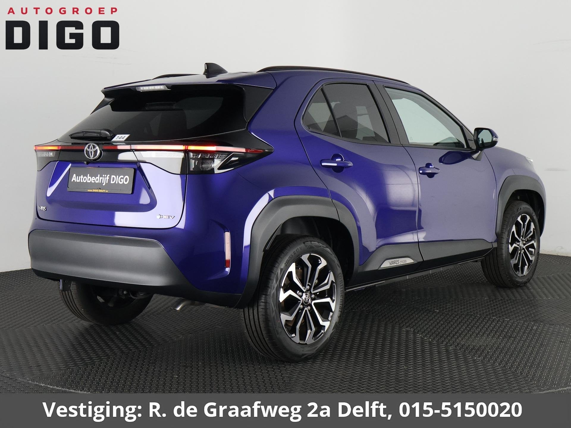 Toyota Yaris Cross 1.5 Hybrid 115 Dynamic Luxury | Stuur- &, Stof, Gebruikt, 1165 kg, Blauw