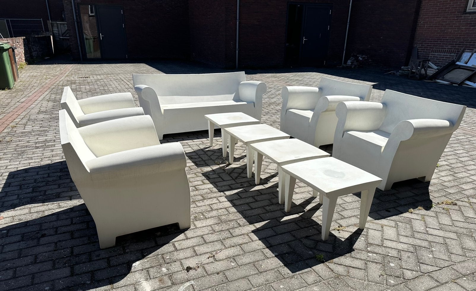 Kartell Bubble Bank stoelen en tafeltjee, Ophalen, Zo goed als nieuw, Bank