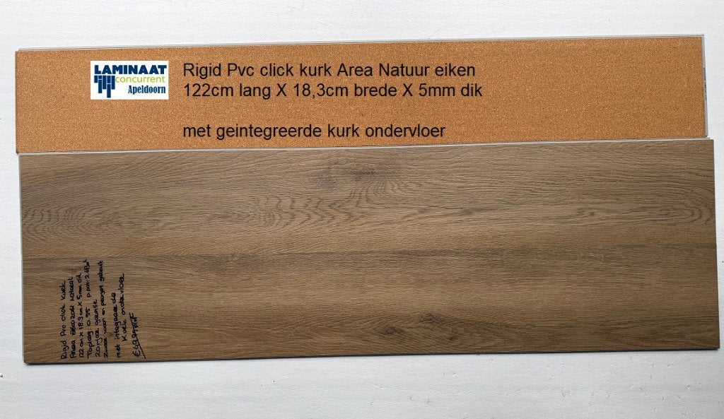 Horeca gebruik Pvc click met integreerde kurk ondervloer, Grijs, Nieuw, Ophalen of Verzenden, Laminaat