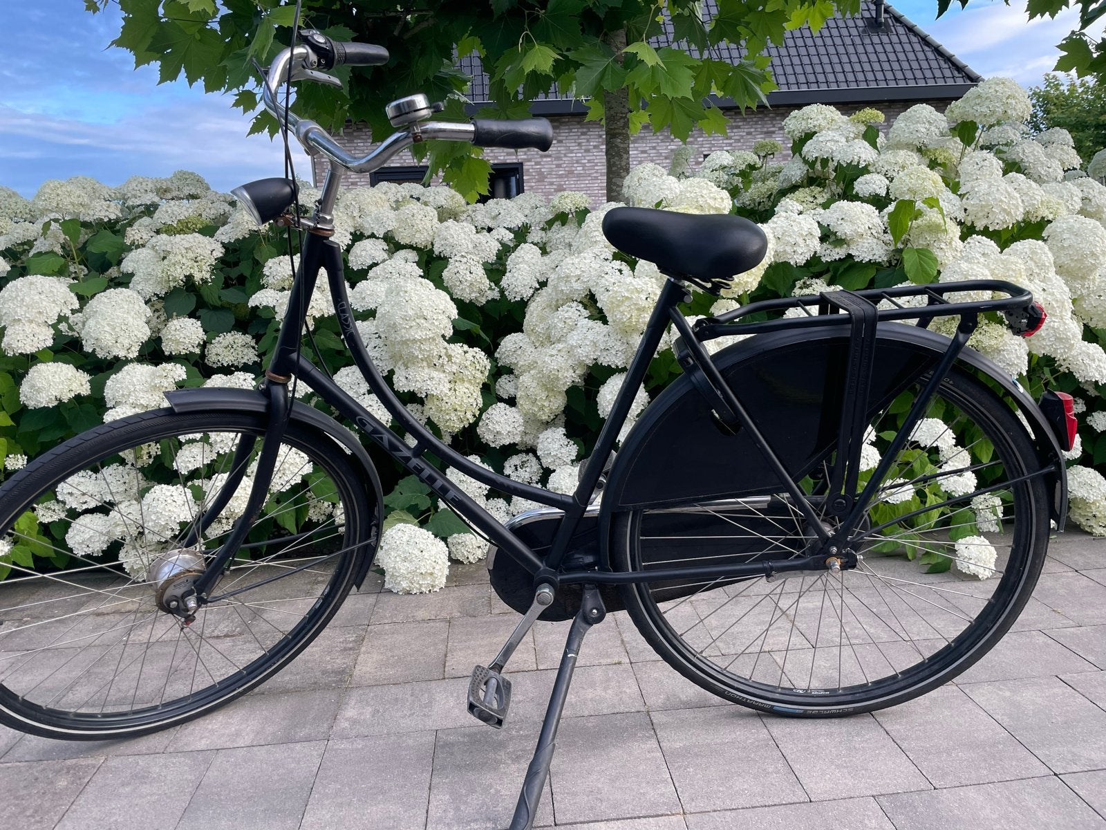 Gazelle Omafiets - Klassieke Zwarte Fiets, 53 tot 56 cm, Ophalen of Verzenden, Gebruikt, Terugtraprem