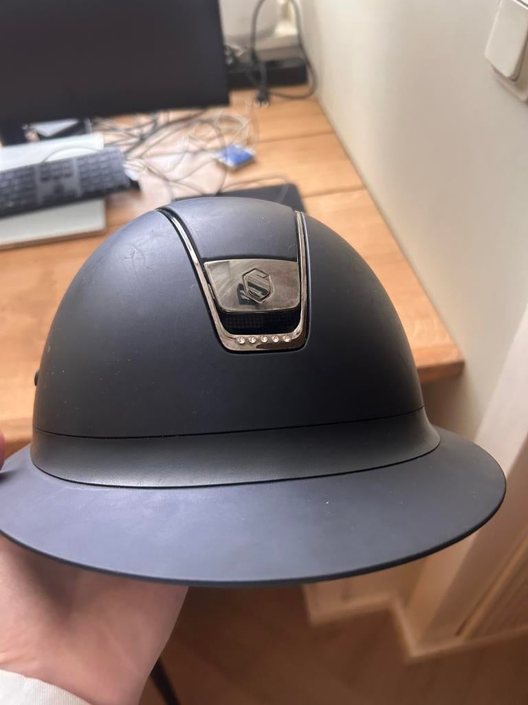 Samshield miss shield cap 1.0 donkerblauw, Dieren en Toebehoren, Gebruikt, Ophalen of Verzenden, Springen, Dames