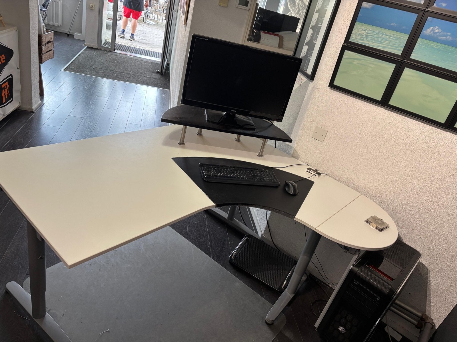Ikea Galant wit hoekbureau met accessoires, Huis en Inrichting, Ophalen, Gebruikt, Hoekbureau, IKEA