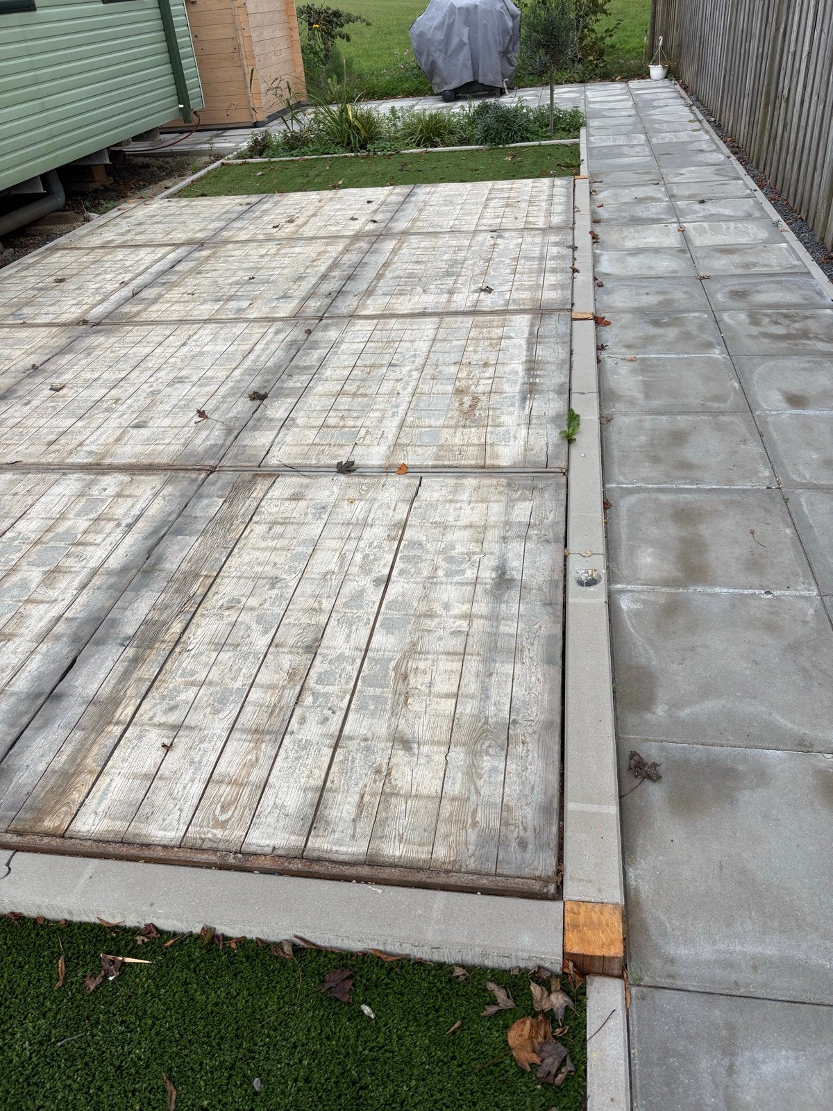 Houten steenschotten voor terras of pad, Ophalen, Gebruikt