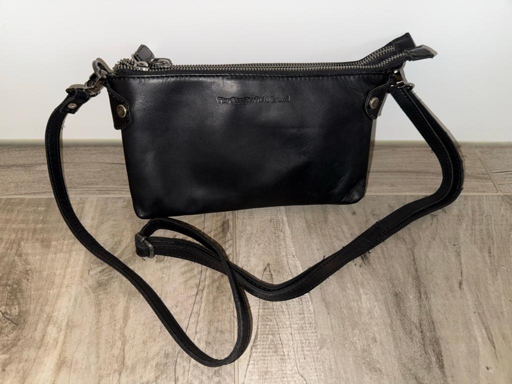 Zwart leren damestasje - The Chesterfield Brand, Ophalen of Verzenden, Zo goed als nieuw, Zwart, Schoudertasje