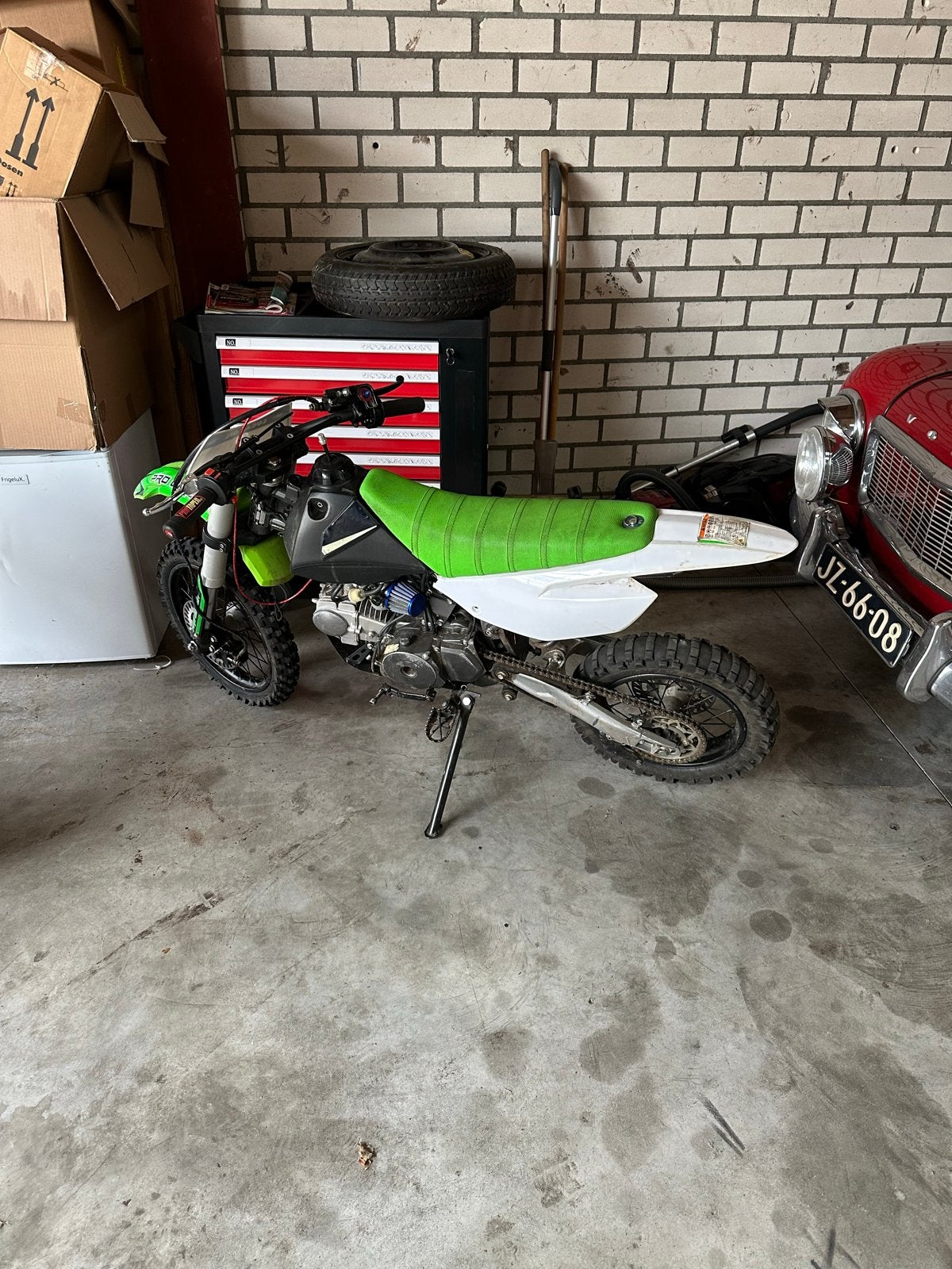 Pitbike / Crossmotor - Groen/Wit, Ophalen
