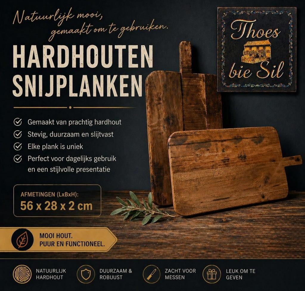 Hardhouten snijplank/tapas plank NIEUW!!, Verzenden