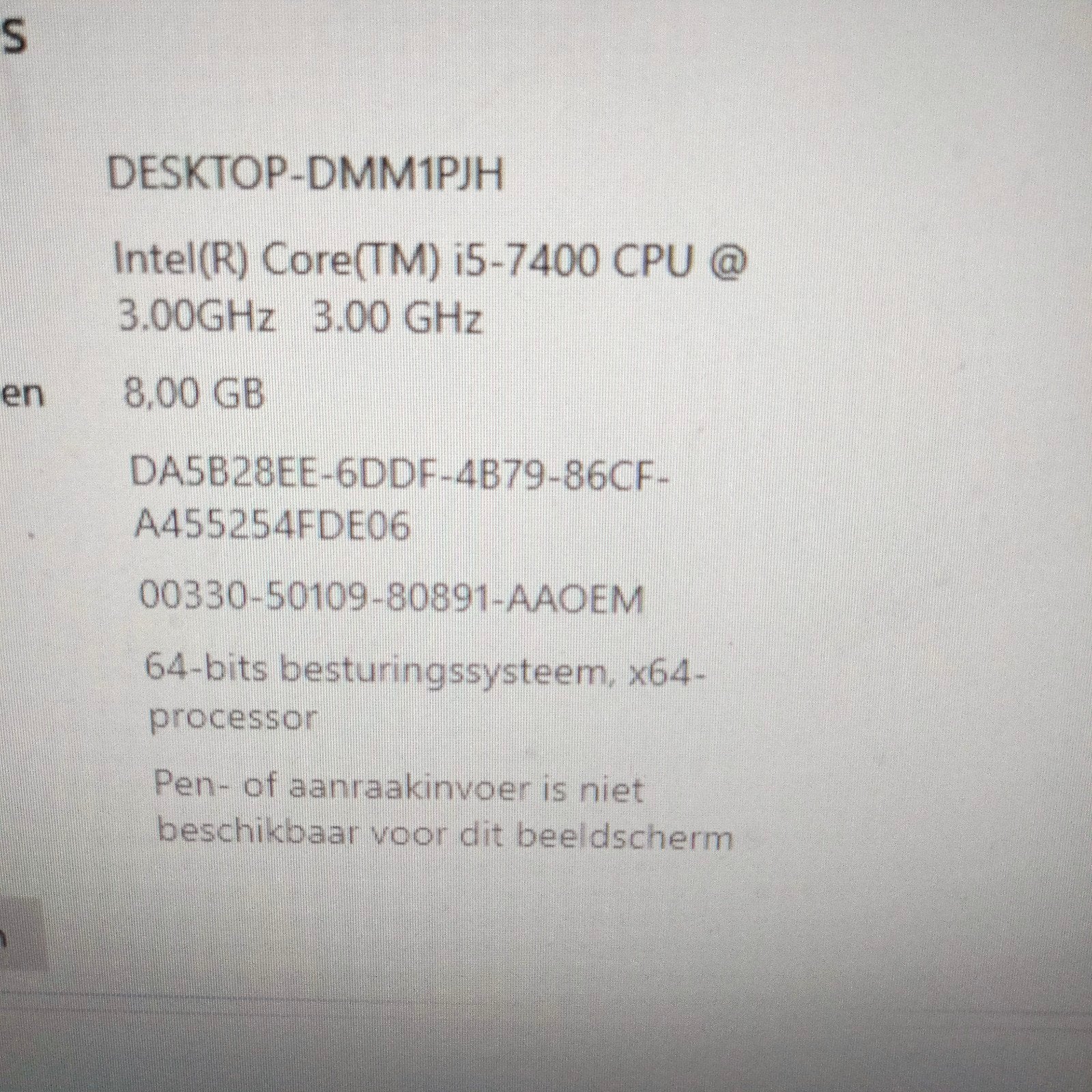 nette en snelle desktop i5 zevende generatie te koop, Gebruikt, I5 zevende generatie, 8 GB, Fujitsu Siemens