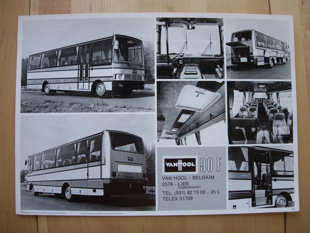 Van Hool 90F Bus Brochure 1979 – 90 F, Van Hool, Ophalen of Verzenden, Zo goed als nieuw, Overige merken