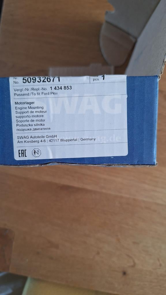SWAG Motorsteun voor Ford of Volvo V70 - Nr. 50932671, Auto-onderdelen, Motor en Toebehoren, Ophalen of Verzenden, Nieuw, Volvo