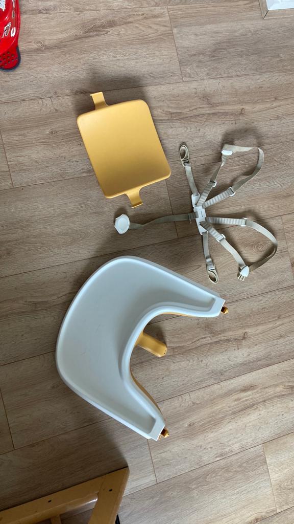 Stokke zitje + tafelblad + gordel, Ophalen of Verzenden, Zo goed als nieuw, Overige typen