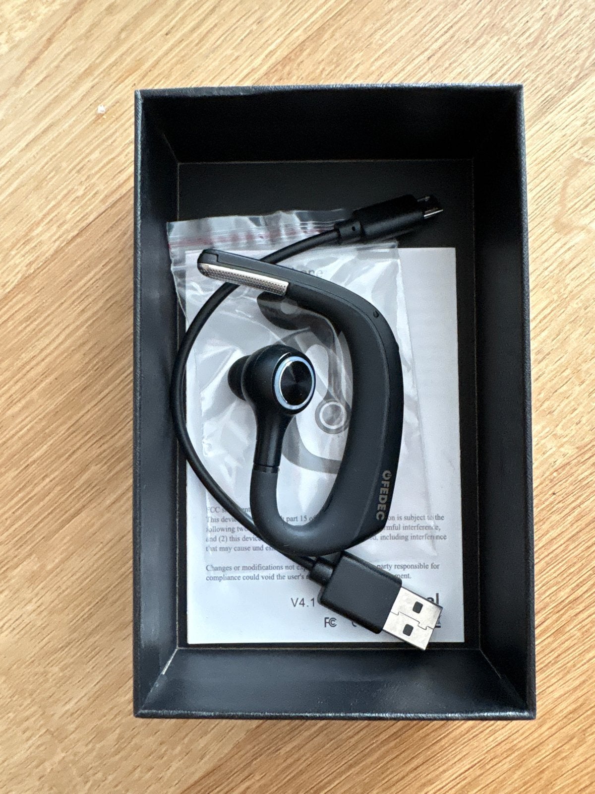 OFEDEC Draadloze Handsfree Headset - Zwart, Audio, Tv en Foto, Koptelefoons, Bluetooth, Nieuw, Over-ear, Zwart
