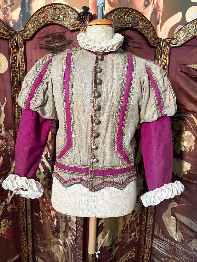 Antiek 1800s theater kostuum Renaissance molensteen kraag, Antiek en Kunst, Antiek | Kleding en Accessoires, Heren, Verzenden