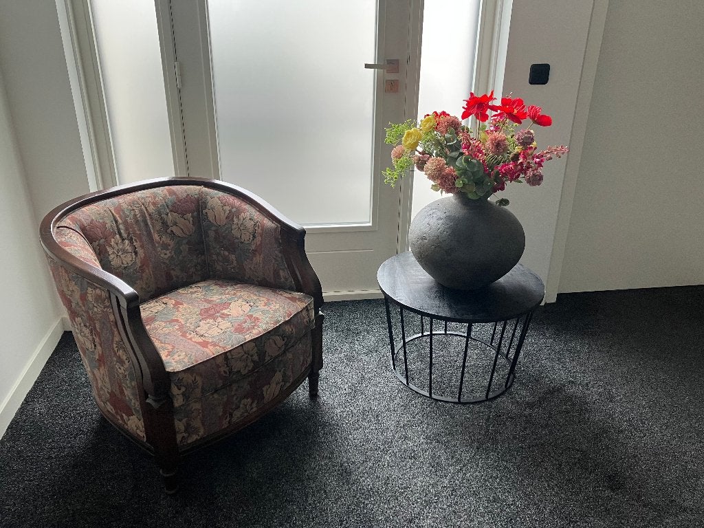 TE KOOP IN ZEER NETTE STAAT FAUTEUIL, Ophalen, 75 tot 100 cm, Zo goed als nieuw, Stof