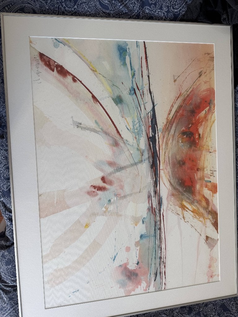 aquarel Johan Meeske, Ophalen, Gedateerd, Abstract, Landschap