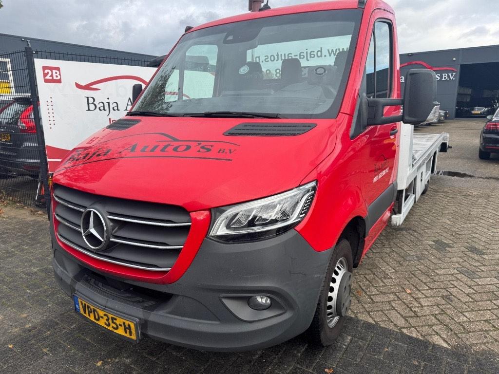 Mercedes-benz Sprinter 519 3.0 CDI V6 Autotransporter, Auto's, Bestelauto's, Automaat, Stof, Zwart, 190 pk