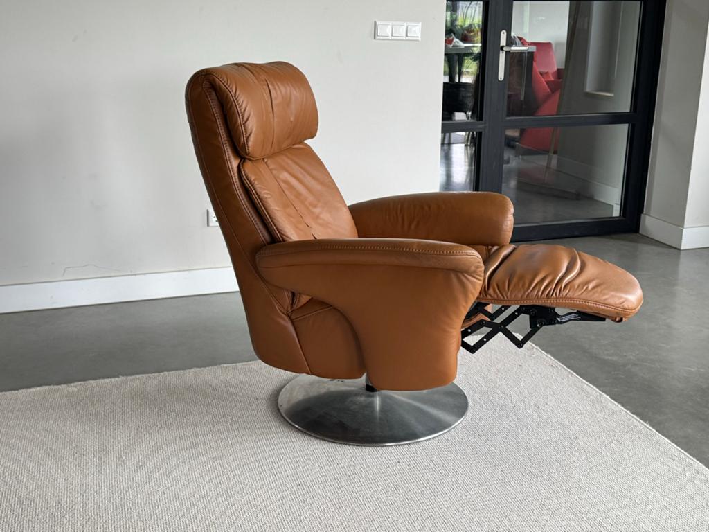 Verstelbare fauteuil van leer - Comfort en stijl, X, Bruin, Verzenden, Leer
