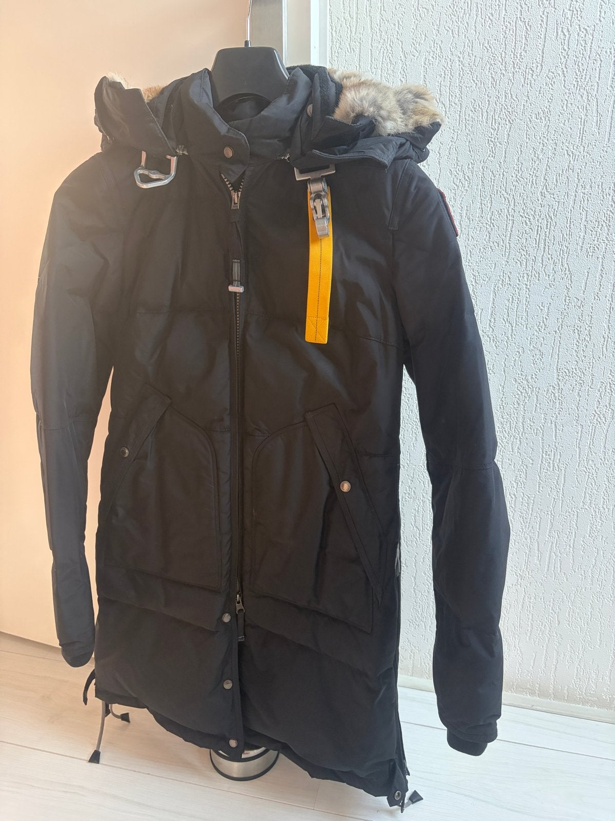Parajumpers Long Bear Dames Jas Zwart Maat XS, Ophalen, Zo goed als nieuw, Maat 34 (XS) of kleiner, Zwart