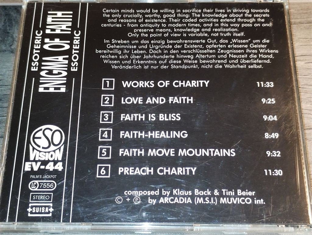 Klaus Back & Tini Beier - Enigma Of Faith, Cd's en Dvd's, Ophalen of Verzenden, Zo goed als nieuw