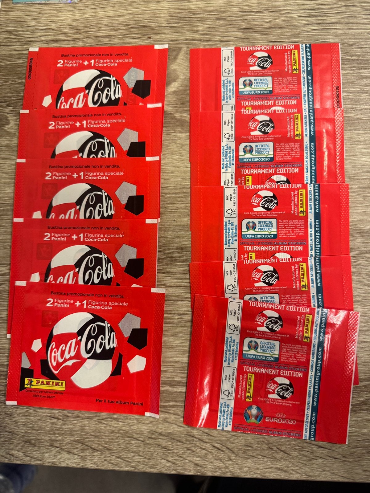 10 Zakjes Panini / Coca Cola EURO 2020, Ophalen of Verzenden, Nieuw, Buitenlandse clubs, Poster, Plaatje of Sticker