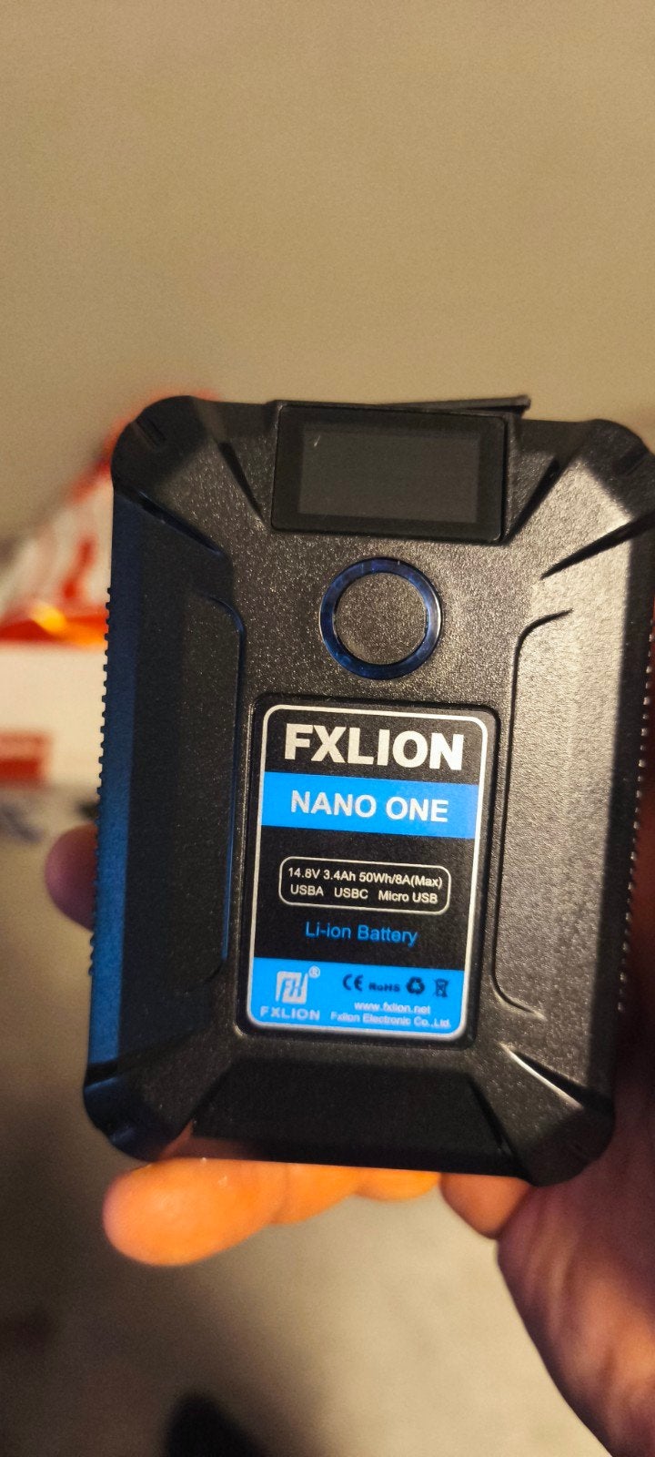 FXLION Nano One 14.8V 50Wh Li-ion batterij met USB-C, Ophalen of Verzenden, Zo goed als nieuw, Oplaadbaar