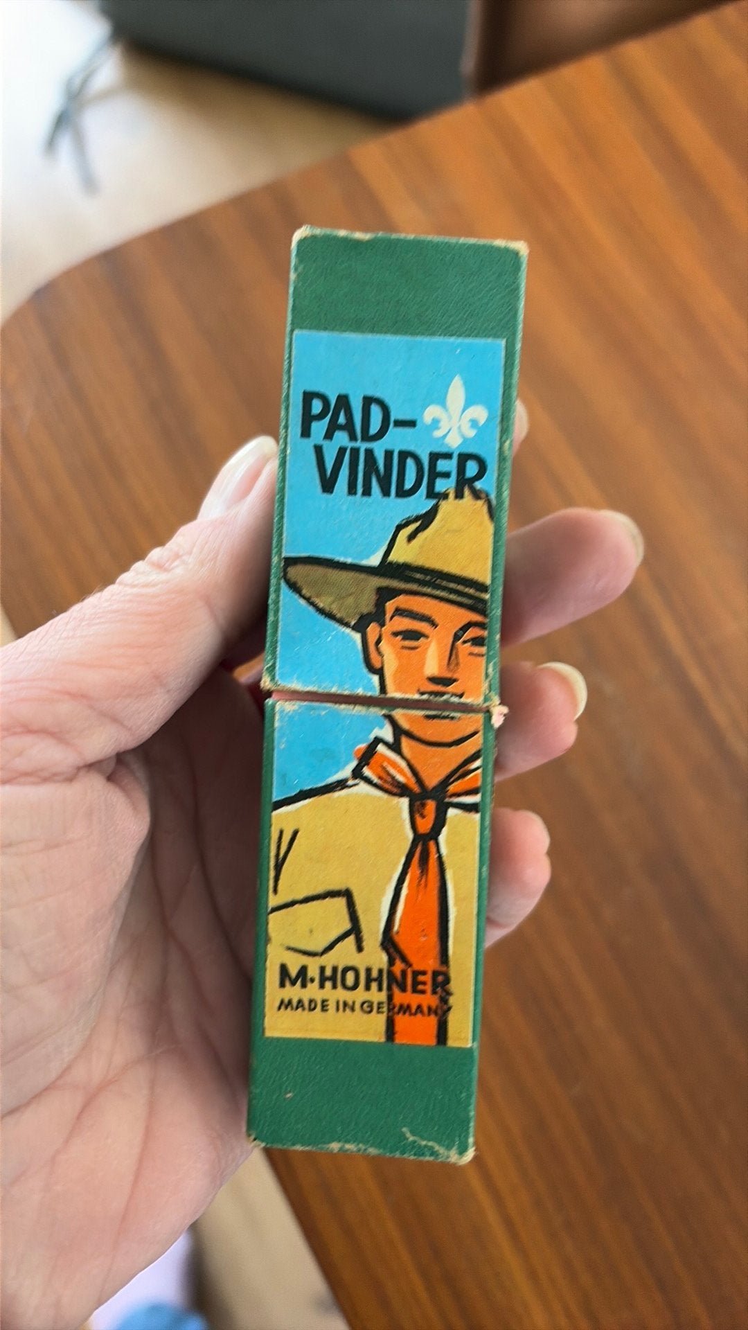 Oude mondharmonica de padvinder, Ophalen of Verzenden