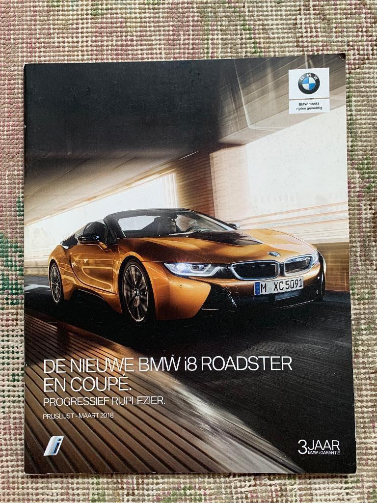 Nederlandse prijslijst BMW i8 coupe en roadster 2018 igst., Ophalen of Verzenden, Zo goed als nieuw, BMW, BMW