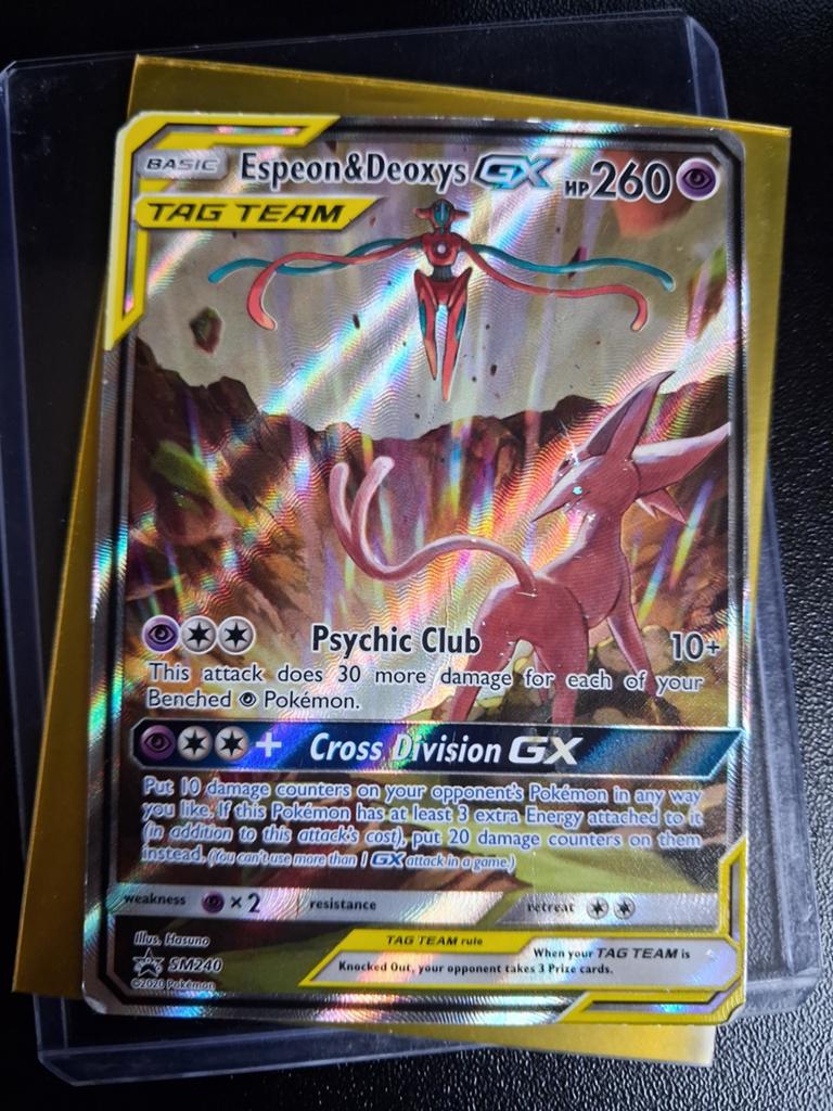 Espeon & Deoxys GX SM240, Ophalen of Verzenden, Losse kaart
