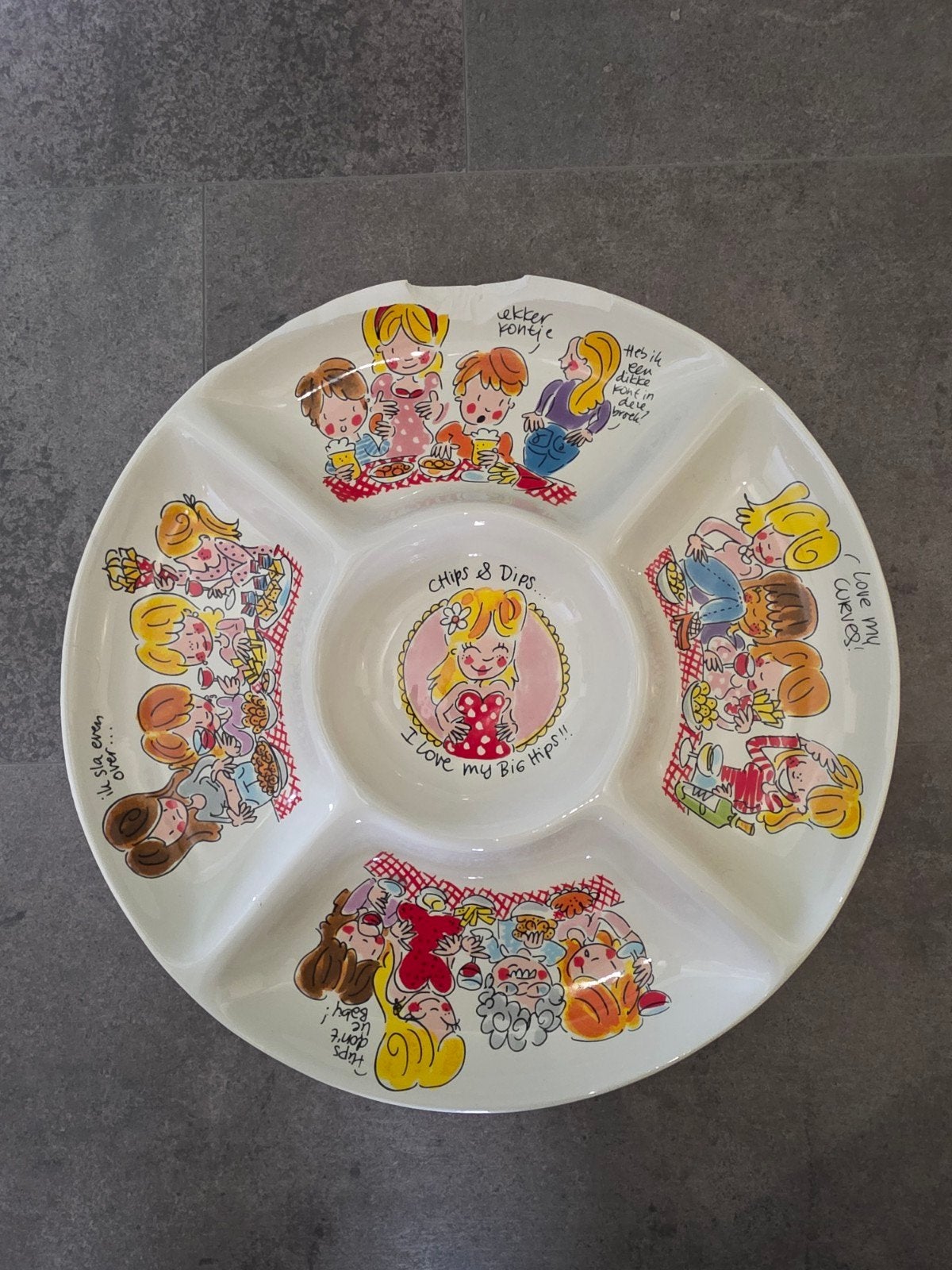 Blond Amsterdam Even Bijkletsen hapjes snack schaal, Nieuw, Ophalen of Verzenden, Schaal of Schalen, Aardewerk