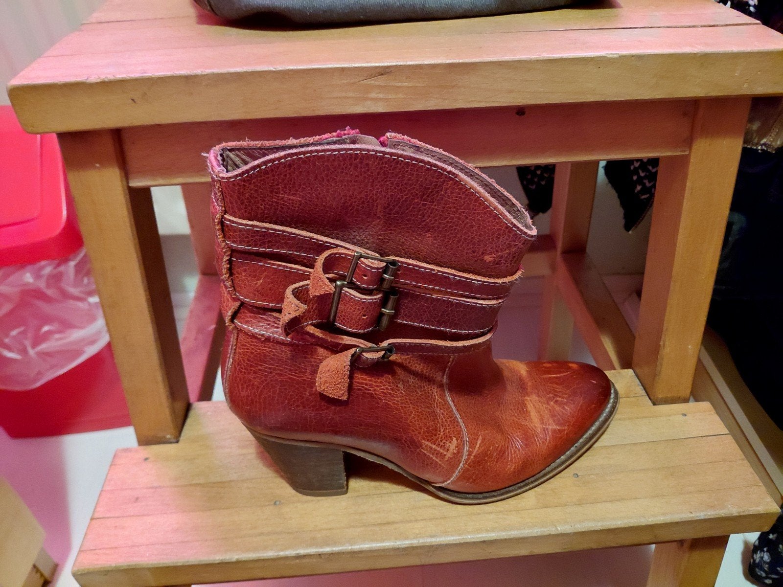 T.K.A.echt leren korte laarsjes maat 38.€15., Ophalen, Poppenhuis