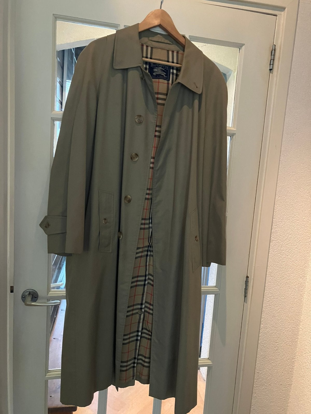 Vintage originele Burberry jas. L., Kleding | Heren, Verzenden, Gedragen, Maat 52/54 (L), Beige