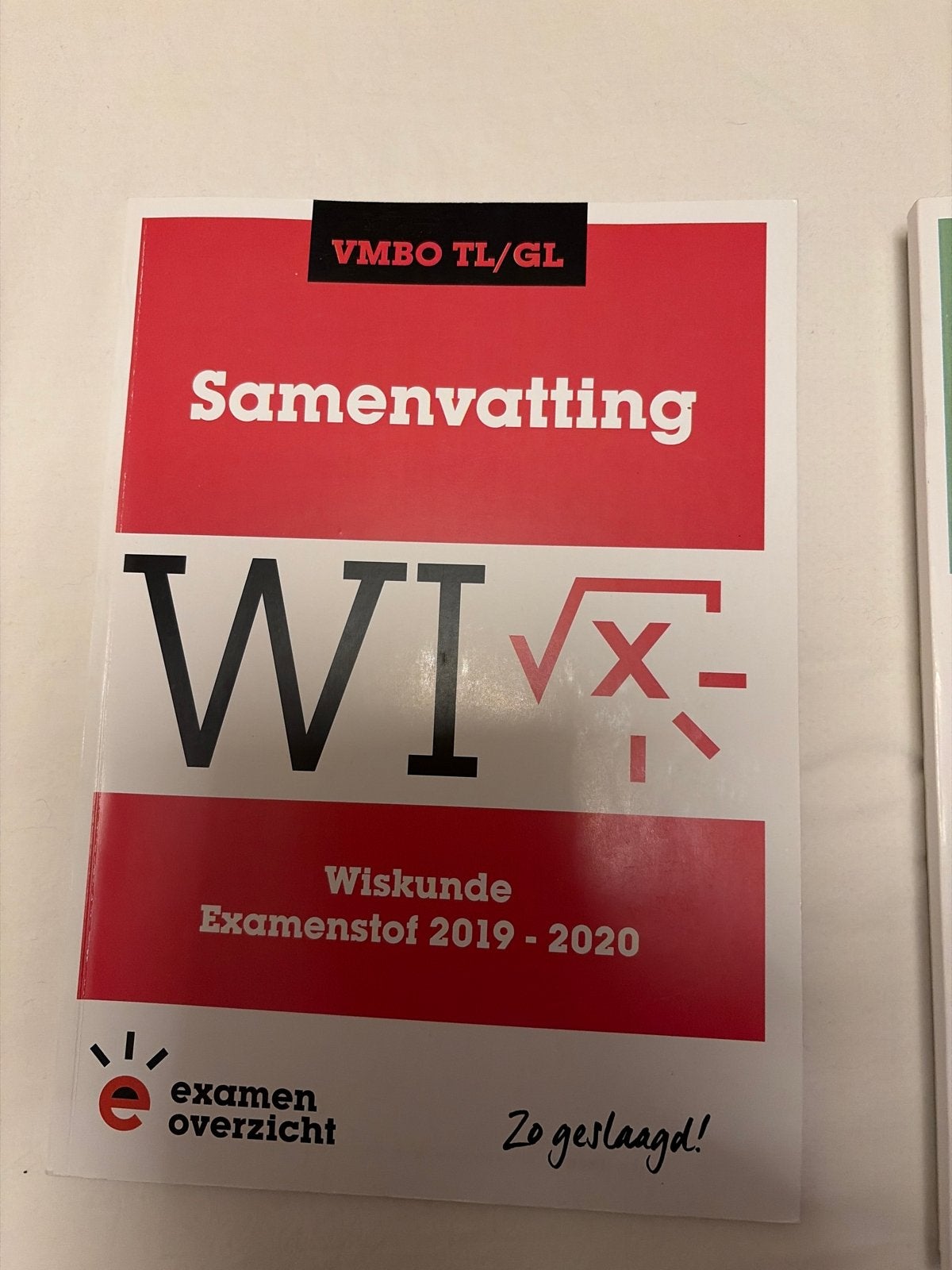 Examenoverzicht VMBO TL/GL Samenvatting & Oefenboek, Ophalen of Verzenden, Zo goed als nieuw, VMBO, Wiskunde A