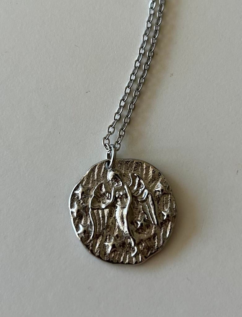 My Jewellery hanger bedel amulet zodiac zilver Maagd, Overige materialen, Nieuw, Ophalen of Verzenden, Kruis of Symbool