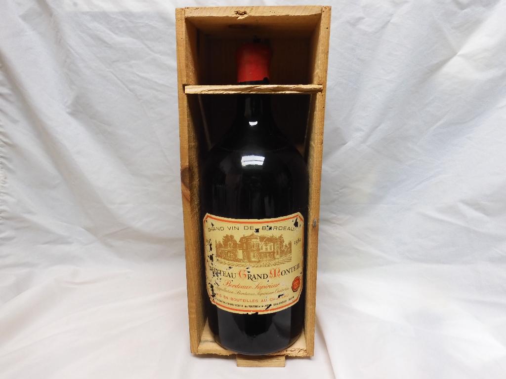 wijn   GRAND VIN DE BORDEAUX 1982, Ophalen of Verzenden, Zo goed als nieuw, Overige gebieden, Overige typen