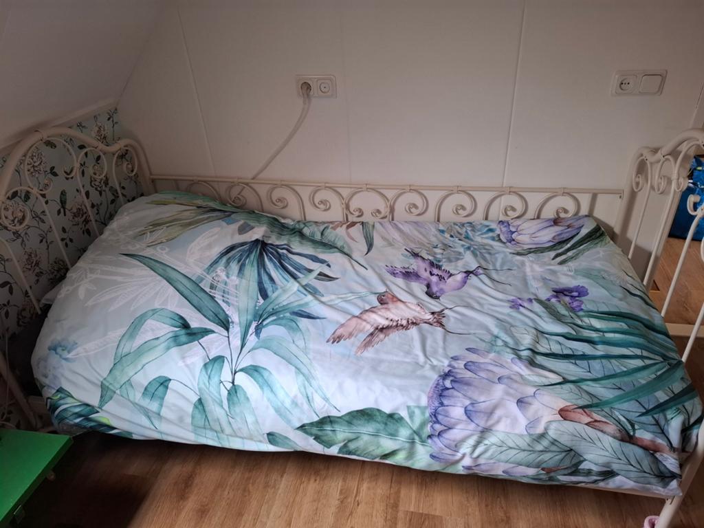 1 Persoons bed, Ophalen, Gebruikt, 90 cm, Eenpersoons