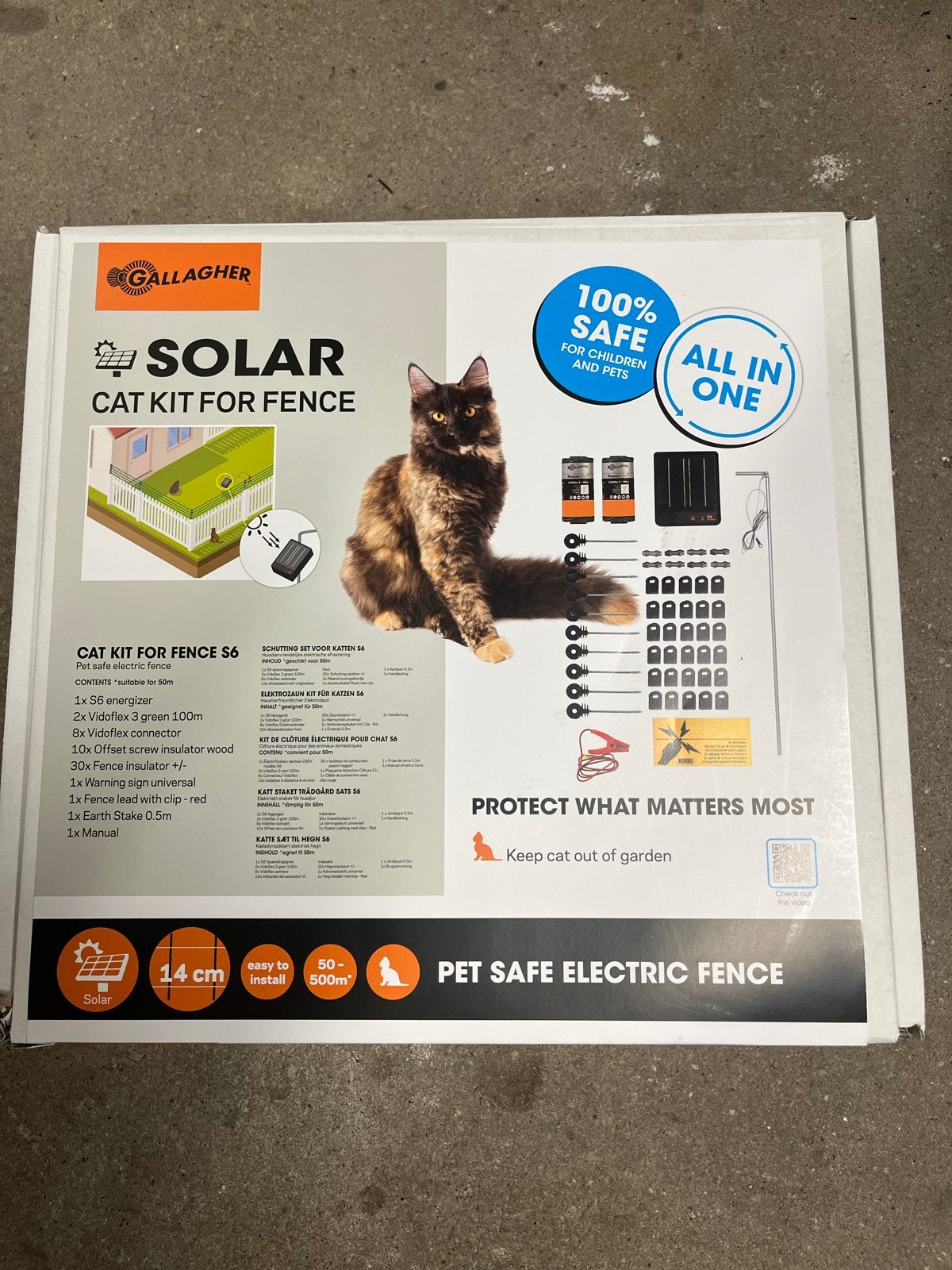 Gallagher schuttingset voor katten S6 solar, Dieren en Toebehoren, Ophalen, Nieuw