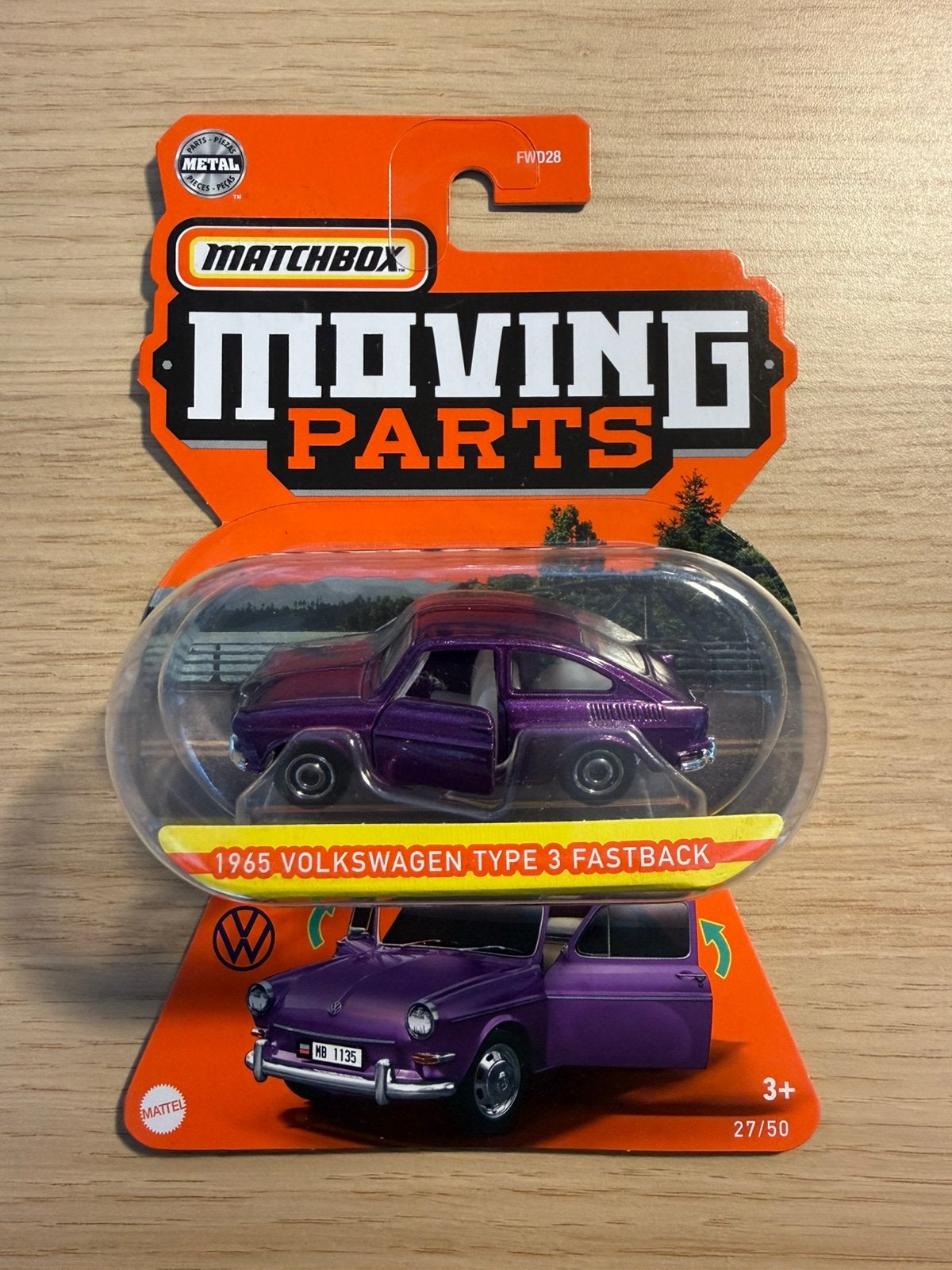 Matchbox Moving Parts, Volkswagen Type 3 Fastback, Ophalen of Verzenden, Zo goed als nieuw, Auto