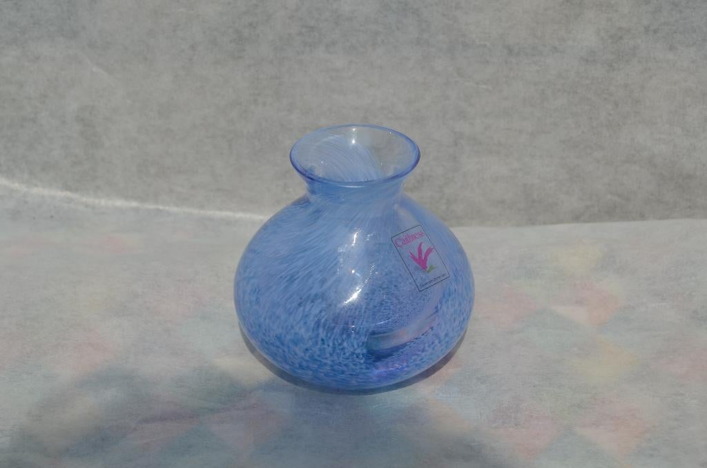 Klein puntgaaf vaasje Caithness glas, Schots dus., Ophalen of Verzenden