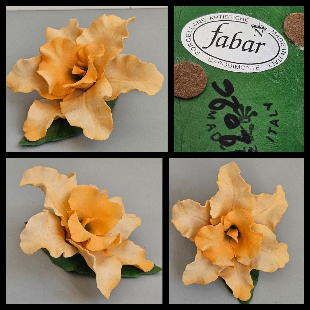 Italië,  Capodimonte porseleinen bloem, handgemaakt, Ophalen of Verzenden