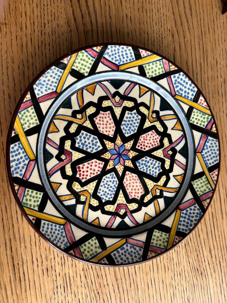 Decoratief bord, handgeschilderd, Marokkaanse stijl, Ophalen