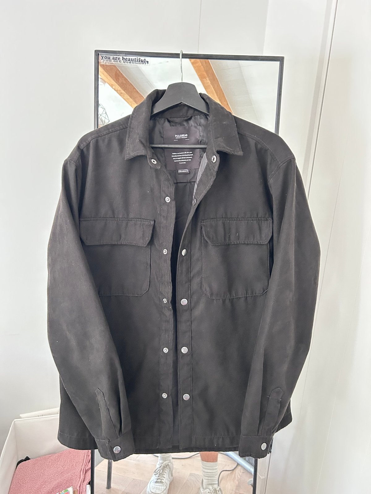 PULL&BEAR suede look jasje maat M, Kleding | Heren, Ophalen, Zo goed als nieuw