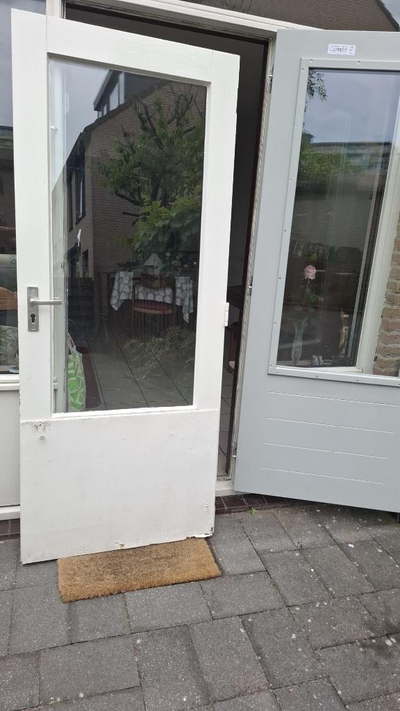 Achterdeur, Doe-het-zelf en Verbouw, Deuren en Horren, Ophalen, Gebruikt, 80 tot 100 cm, Buitendeur